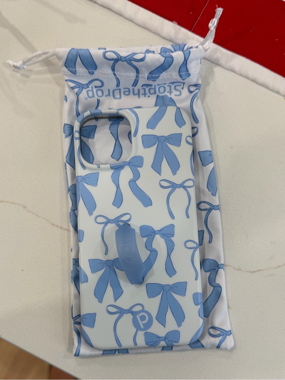iPhone 13/14 Blue Bow Loopy Case